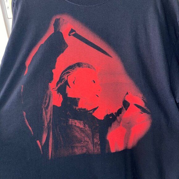 Rock Rebel Mens Tee Shirt Size XL Black Halloween Michael Myers 1981 Punk Goth - Picture 2 of 7